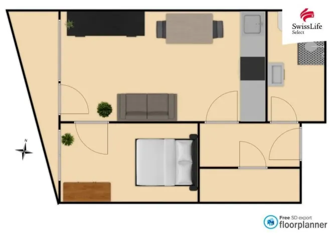 Pronájem bytu 2+kk, Praha - Stodůlky, Svitákova, 49 m2