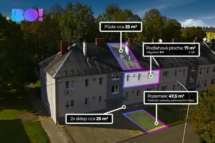 Prodej bytu 3+1, Hlučín, Jarní, 71 m2