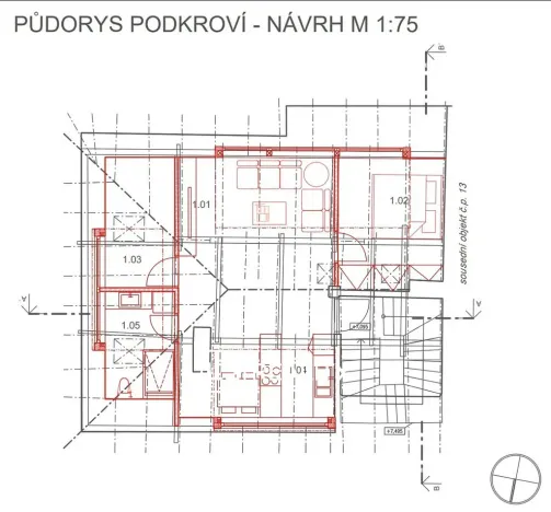 Prodej bytu 3+kk, Praha - Radlice, Na Farkáně III, 60 m2