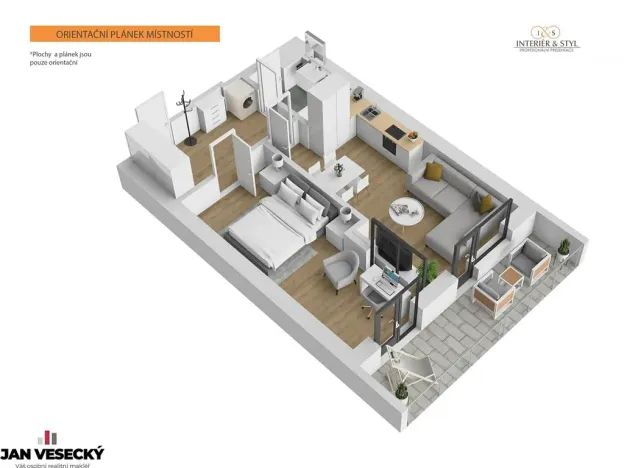 Prodej bytu 2+kk, Praha - Kbely, Plzákova, 51 m2