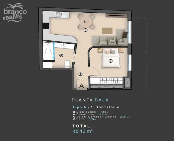 Prodej bytu 2+kk, Torrevieja, Alicante, Španělsko, 48 m2
