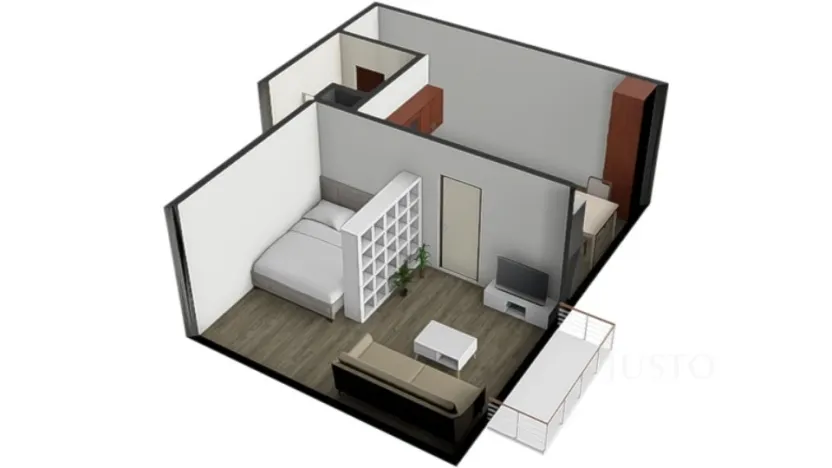 Pronájem bytu 1+1, Písek - Budějovické Předměstí, třída Přátelství, 38 m2
