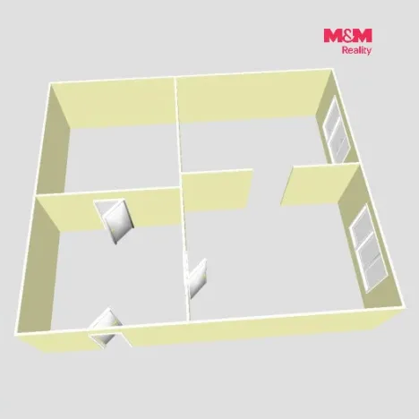 Pronájem bytu 2+kk, Neratovice, Jedová, 43 m2