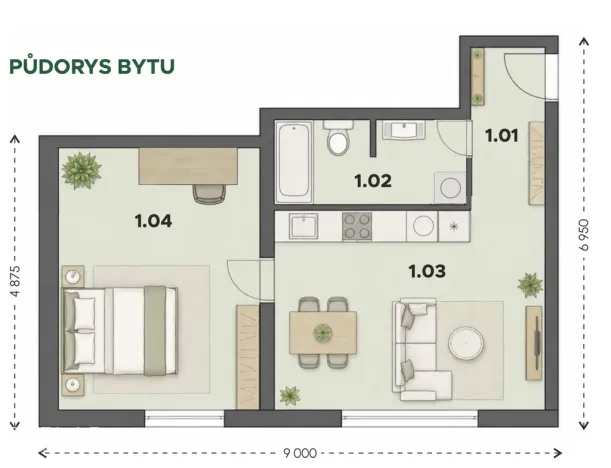 Prodej bytu 2+kk, Třinec, 39 m2