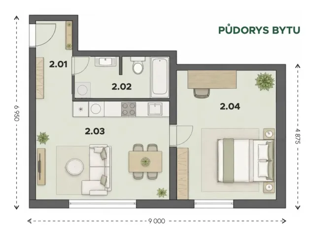 Prodej bytu 2+kk, Třinec, 38 m2