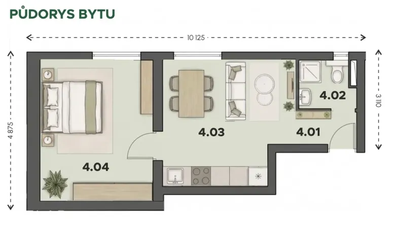 Prodej bytu 2+kk, Třinec, 34 m2