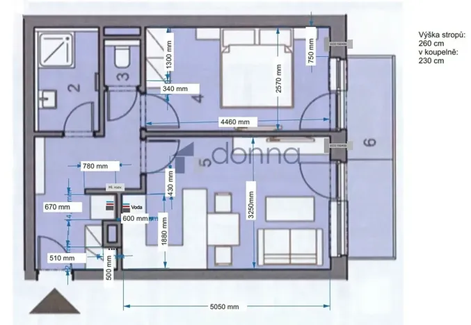 Pronájem bytu 2+kk, Praha, Formanská, 44 m2
