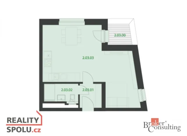 Pronájem bytu 1+kk, Kuřim, Pazourková, 43 m2