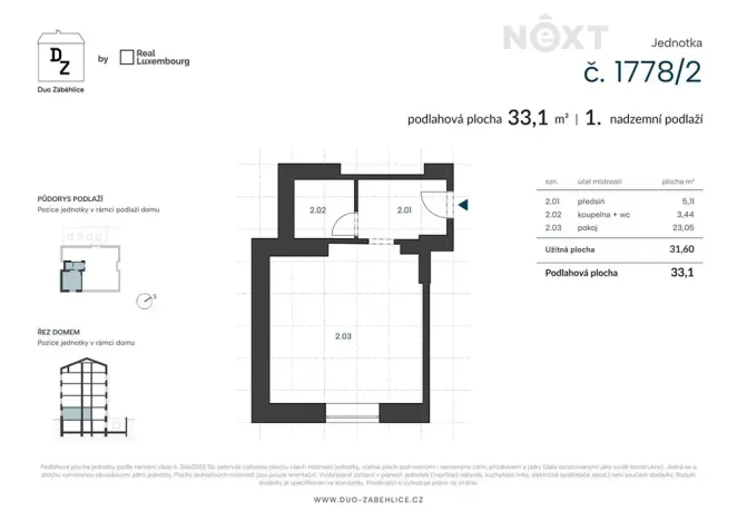 Prodej bytu 1+kk, Praha - Záběhlice, U zákrutu, 33 m2