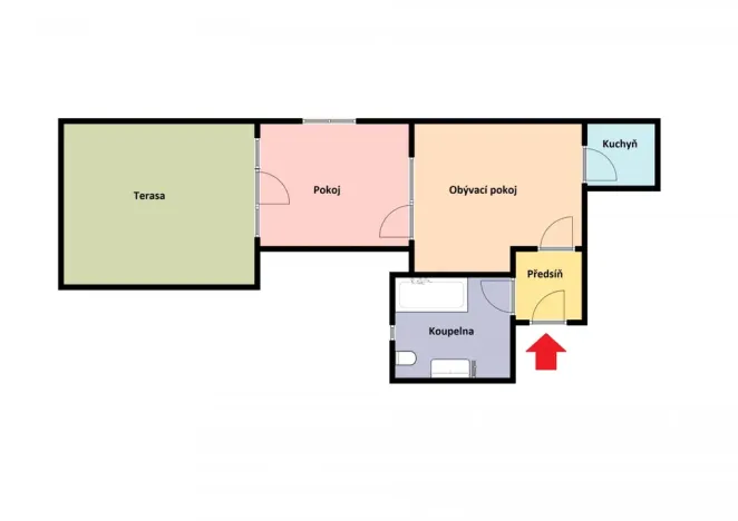 Pronájem bytu 2+kk, Neveklov, Za Radnicí, 67 m2