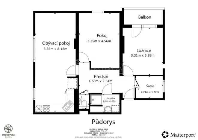 Prodej bytu 3+kk, Kublov, 81 m2