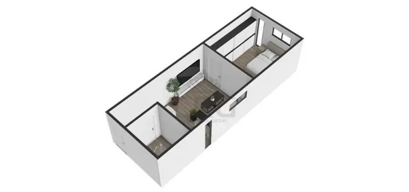 Pronájem bytu 2+kk, Brno, Sovinec, 42 m2