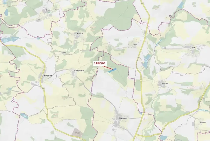 Dražba lesa, Přeborov, 11119 m2
