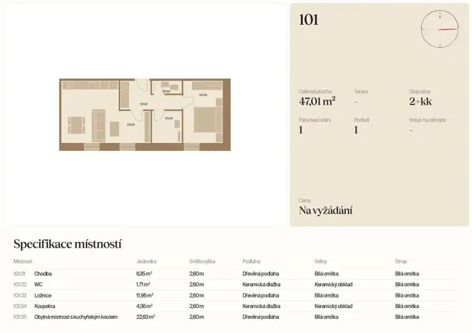 Prodej bytu 2+kk, Prášily, 47 m2