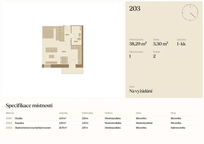 Prodej bytu 1+kk, Prášily, 38 m2