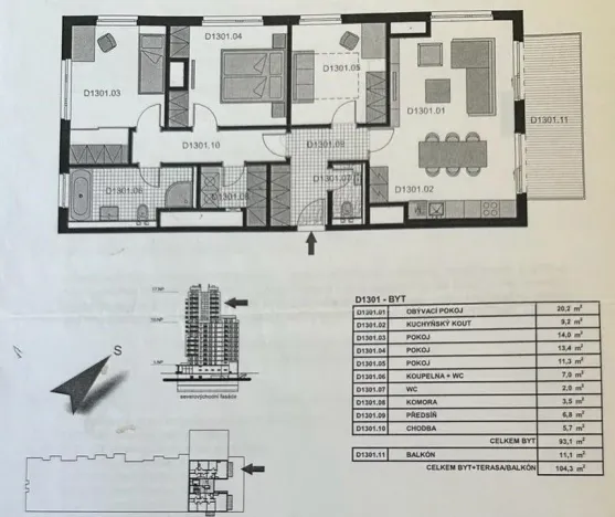 Pronájem bytu 4+kk, Praha - Stodůlky, Jeremiášova, 104 m2
