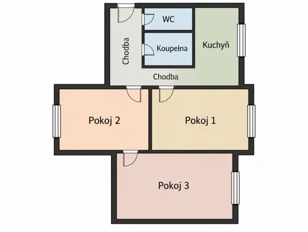 Prodej bytu 3+1, Chomutov, Zdeňka Štěpánka, 73 m2