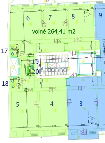 Pronájem kanceláře, Praha, Na příkopě, 264 m2