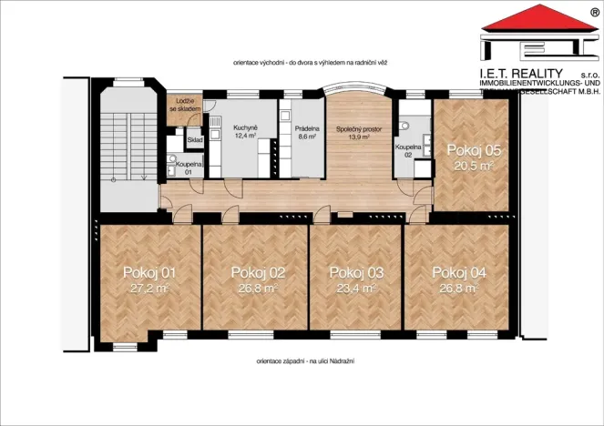 Pronájem bytu 1+kk, Ostrava, Nádražní, 25 m2