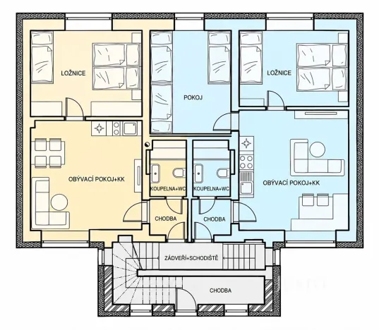 Pronájem bytu 2+kk, Kestřany, 40 m2