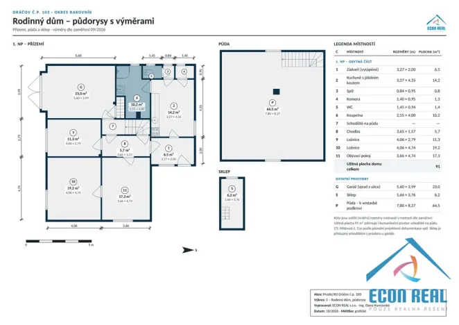Prodej rodinného domu, Oráčov, 91 m2