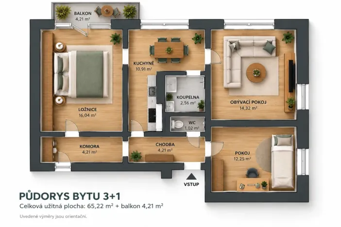 Prodej bytu 3+1, Loučná nad Desnou, 74 m2