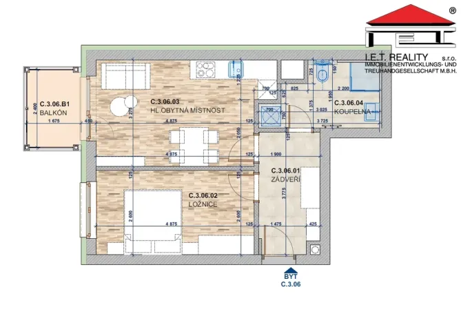 Pronájem bytu 2+kk, Vyškov - Vyškov-Předměstí, Hybešova, 45 m2