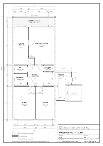 Prodej bytu 3+1, Praha - Řepy, Zrzavého, 83 m2