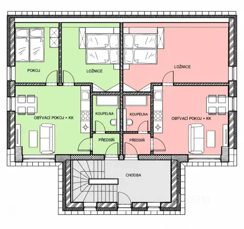 Pronájem bytu 3+kk, Kestřany, 50 m2