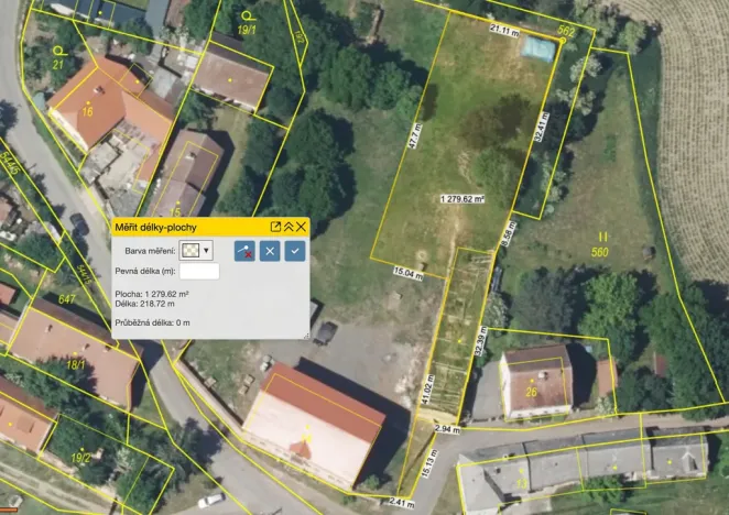 Prodej pozemku, Chorušice, 1300 m2