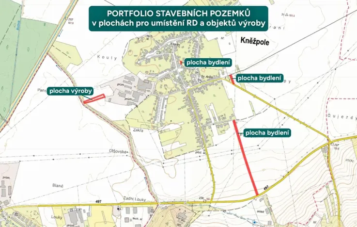 Prodej stavebního pozemku, 1916 m², Kněžpole