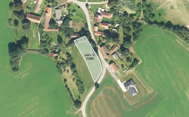 Prodej stavebního pozemku, 420 m², Křešín