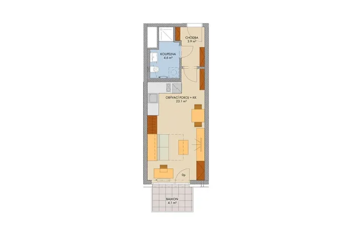 Prodej bytu 1+kk, Praha - Stodůlky, Svitákova, 33 m2