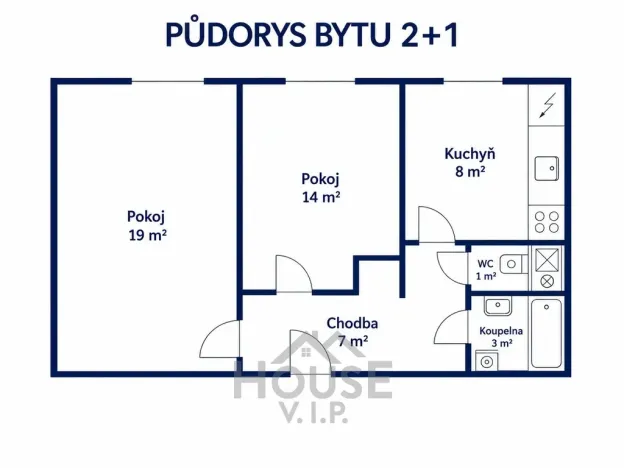 Prodej bytu 2+1, Praha - Letňany, Tupolevova, 52 m2