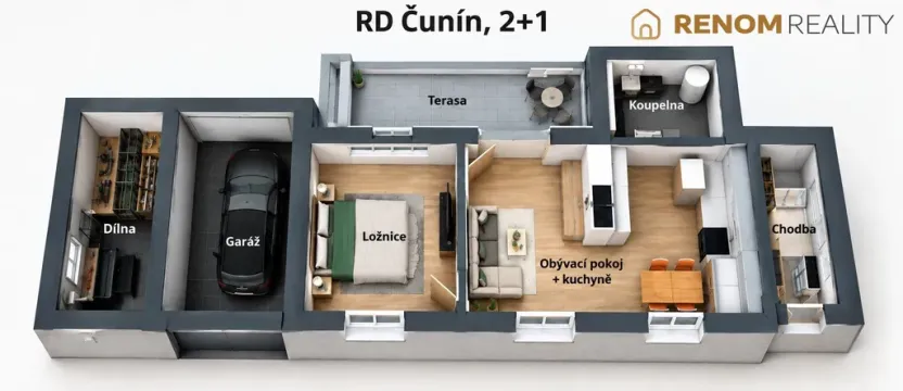 Prodej rodinného domu, Konice - Čunín, 97 m2