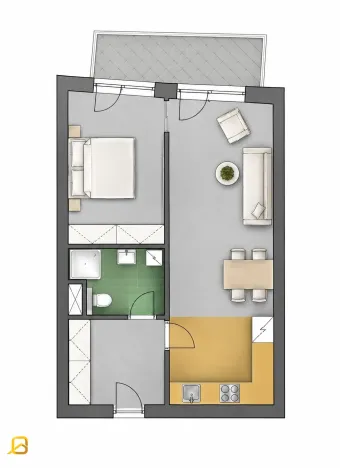 Prodej bytu 2+kk, Brno, Přadlácká, 49 m2