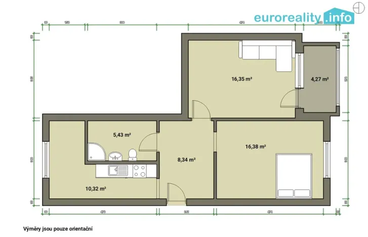 Prodej bytu 2+1, Mariánské Lázně, Tepelská, 57 m2