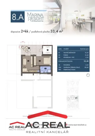 Prodej bytu 2+kk, Strachotín, Šakvická, 33 m2