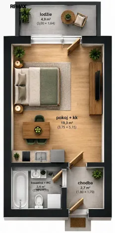 Prodej bytu 1+kk, Kolín, Roháčova, 26 m2