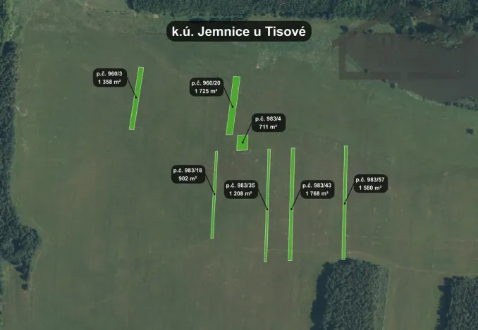 Prodej pole, Tisová, 32293 m2