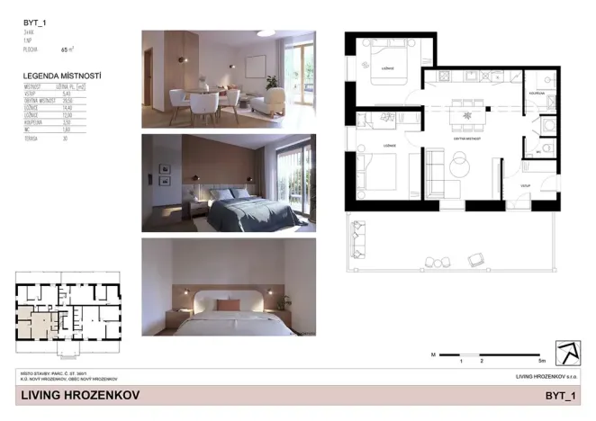 Prodej bytu 3+kk, Nový Hrozenkov, 65 m2