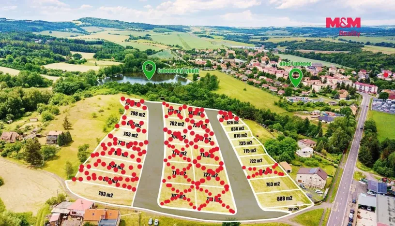 Prodej pozemku pro bydlení, Lubenec, 854 m2