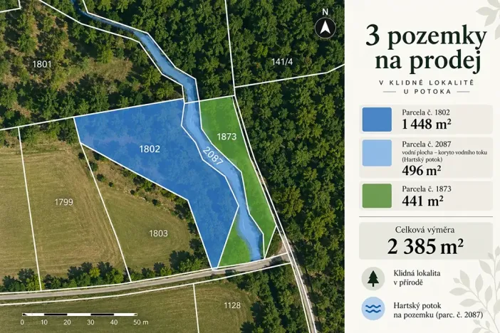 Prodej pozemku, 2385 m², Vítězná