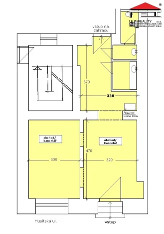 Pronájem obchodního prostoru, Praha - Žižkov, Husitská, 47 m2
