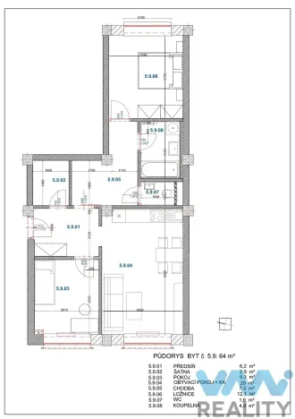 Pronájem bytu 3+kk, Ostrava, 30. dubna, 64 m2