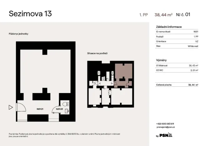 Pronájem - jiné, Praha - Nusle, Sezimova, 38 m2