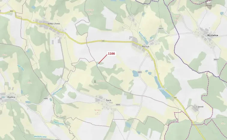Dražba lesa, Volfířov, 557 m2