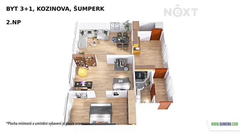 Pronájem bytu 3+1, Šumperk, Kozinova, 77 m2
