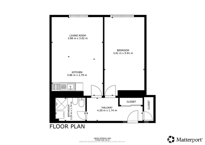 Pronájem bytu 2+kk, Praha - Nusle, Oldřichova, 50 m2