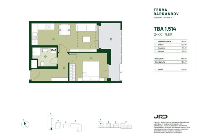 Prodej bytu 2+kk, Praha - Hlubočepy, Silurská, 47 m2